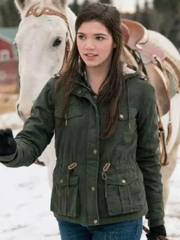 14heartland-tv-series-georgie-fleming-morris-green-cotton-jacket.webp Heartland Tv Series Georgie Fleming Morris Green Cotton Jacket