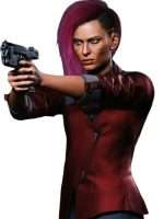 Female V Cyberpunk 2077 Maroon Blazer Coat - Image 2