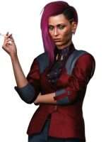 Female V Cyberpunk 2077 Maroon Blazer Coat