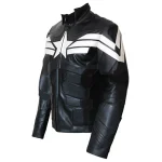 The Winter Soldier Captain America  Black Leather Jacket