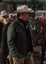John Dutton Green Quilted Jacket Yellowstone Season 4