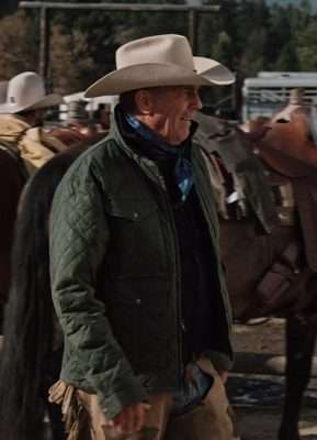 JOHN-DUTTON-OLIVE-GREEN-289x400-1.jpg John Dutton Green Quilted Jacket Yellowstone Season 4 - Image 1