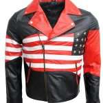 American Flag Leather Jacket