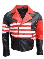 American Flag Leather Jacket