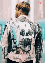 Never Say Die Lil Peep Painted Jacket - Image 3