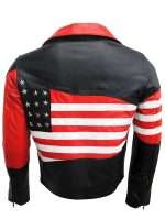 American Flag Leather Jacket - Image 3