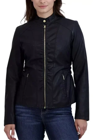 Baccini Leather Moto Jacket