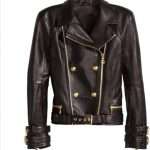 Billie Double-Breasted Black Leather Jacket