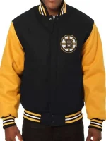Boston Bruins Black and Yellow Varsity Jacket