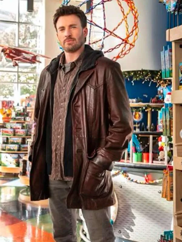 chris-evans-red-one-leather-jacket-coat-02.webp Chris Evans Red One Leather Jacket Coat - Image 1