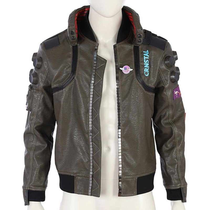 cyberpunk-2077-brown-leather-jacket-01.jpg Cyberpunk 2077 Brown Leather Jacket - Image 1