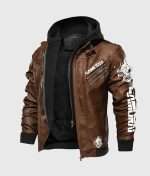 Cyberpunk 2077 Samurai Hooded Biker Leather Jacket - Image 5
