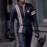 Easy Rider Captain America Flag Motorcycle Leather Jacket