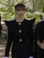 Emily in Paris S03 Lily Collins Black Top