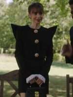 Emily in Paris S03 Lily Collins Black Top - Image 3