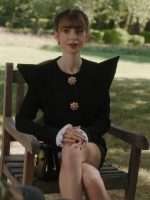 Emily in Paris S03 Lily Collins Black Top - Image 2