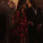 Emily In Paris S03 Lily Collins Red Rose Printed Blazer