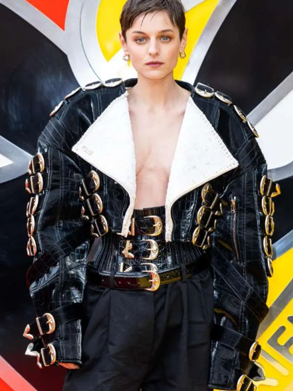 emma-corrin-deadpool-and-wolverine-shearling-black-leather-jacket.webp Emma Corrin Deadpool & Wolverine Shearling Black Leather Jacket