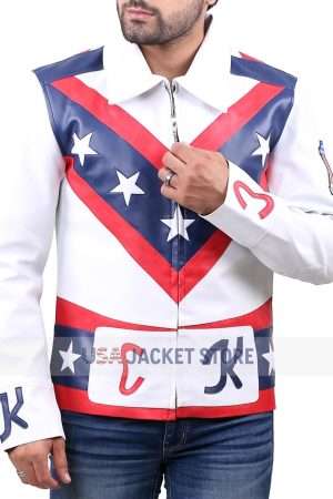 Evel Knievel American Stunt Performer Motorcycle Leather Jacket