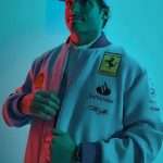 Ferrari Blue Miami Grand Prix Bomber Jacket