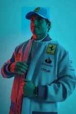 Ferrari Blue Miami Grand Prix Bomber Jacket