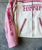 Ferrari Pink Racer Leather Jacket - Image 6
