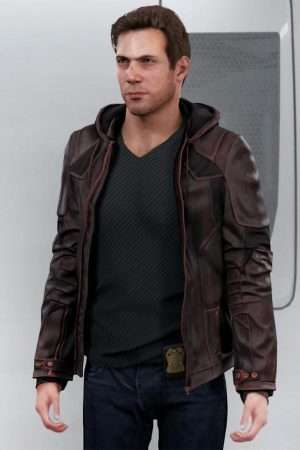 Gavin Reed Detroit Become Human leather jacket full outfit style