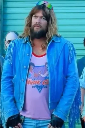 Jason Momoa A Minecraft Movie Garbage Man Denim Jacket