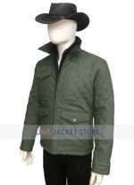 John Dutton Green Quilted Jacket Yellowstone Season 4 - Image 3