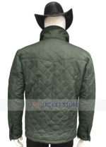 John Dutton Green Quilted Jacket Yellowstone Season 4 - Image 2