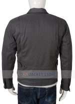 Back view of John Dutton Grey Cotton Jacket