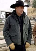 John Dutton Grey Jacket worn by Kevin Costner in Yellowstone