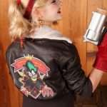 Kaley Cuoco Harley Quinn Leather Bomber Jacket