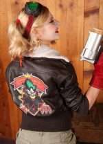 Kaley Cuoco Harley Quinn Leather Bomber Jacket