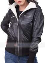 Kaley Cuoco Harley Quinn Leather Bomber Jacket