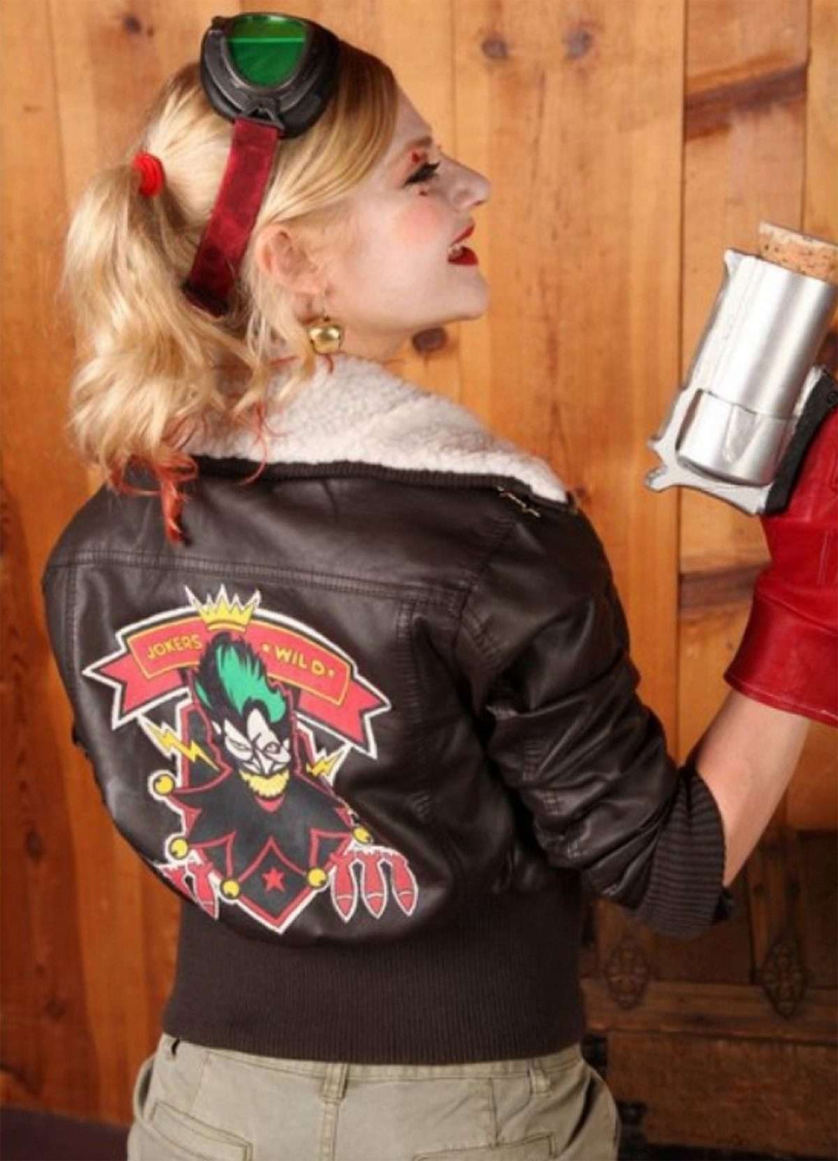 kaley-cuoco-harley-quinn-leather-bomber-jacket.jpg Kaley Cuoco Harley Quinn Leather Bomber Jacket