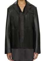 Kendall Jenner Black Leather Blazer - Image 2