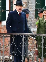 Kenneth Branagh A Haunting in Venice 2023 Black Coat