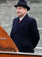 Kenneth Branagh A Haunting in Venice 2023 Black Coat