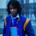 Letitia Wright The Silent Twins 2022 Blue Varsity Jacket