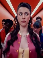 Margaret Qualley The Substance 2024 Pink Bomber Jacket