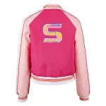 Margaret Qualley The Substance 2024 Pink Bomber Jacket - Image 4