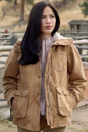 Monica Dutton Cotton Jacket thick cotton with stand collar