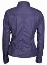 Purple Batgirl Leather Jacket For Halloween - Image 2