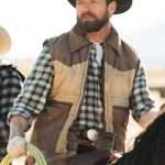Ryan Leather Vest worn by Ian Bohen in Yellowstone