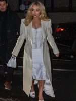 Sabrina Carpenter 2025 Vogue Party White Coat - Image 3