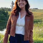 Samantha Louise Fleming Heartland Brown Leather Jacket