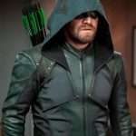 Stephen Amell Oliver Queen Green Arrow Season 8 Leather Jacket