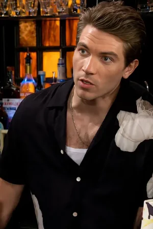 The Young and the Restless Noah Newman Black Floral Shirt