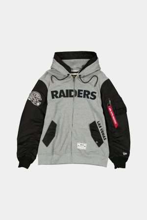 Las Vegas Raiders x Alpha x New Era MA-1 Zip Up Hoodie